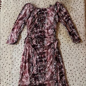 Laundry By Shelli Segal Pink and Black Snake Print Dress